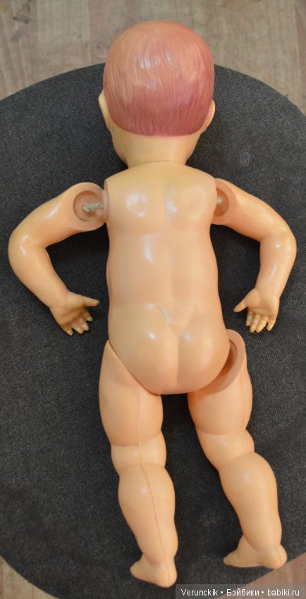 Кукла - малыш целлюлоидный . Довоенный ,ОХК .Ленинград .Клеймо .1930 - е годы .Редкая (фото 6)