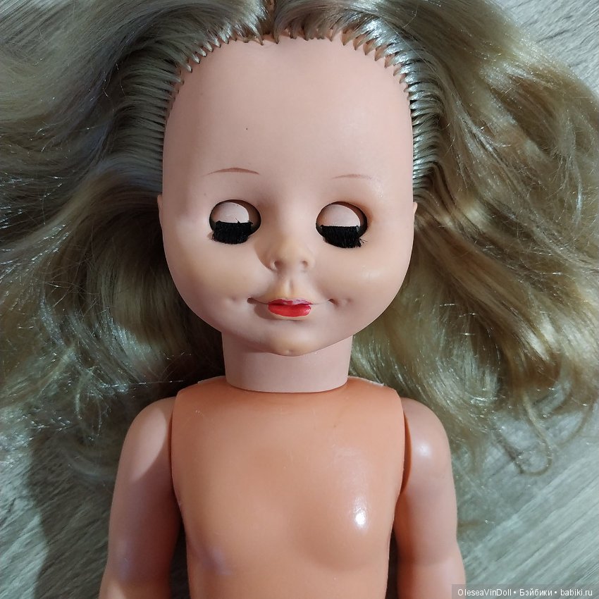 Улыбашка с ямочками. Винтажная немецкая кукла ГДР рост 40 см Sonni