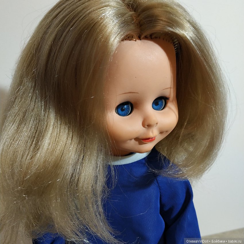Улыбашка с ямочками. Винтажная немецкая кукла ГДР рост 40 см Sonni (фото 2)