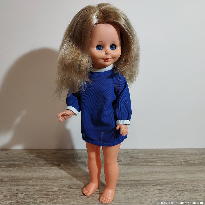 Улыбашка с ямочками. Винтажная немецкая кукла ГДР рост 40 см Sonni (фото 4)