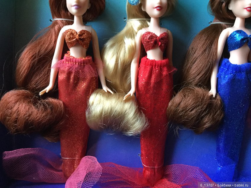 Раритетный набор мини куколок «Ариэль с сёстрами» Дисней, Disney (фото 8)