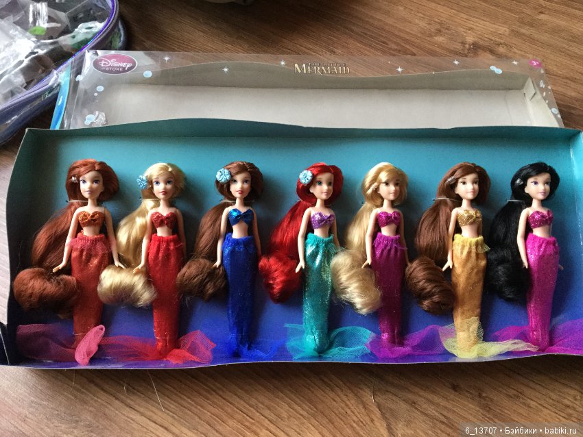 Раритетный набор мини куколок «Ариэль с сёстрами» Дисней, Disney (фото 2)