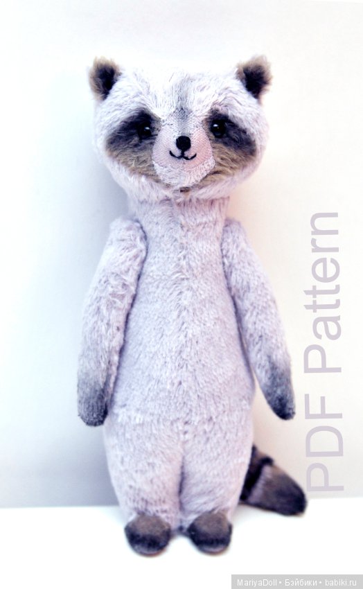 Выкройка ЕНОТ Друг Всех Медведей и Мишек Тедди Инструкции к Пошиву Зверька с полосатым хвостом (фото 3)