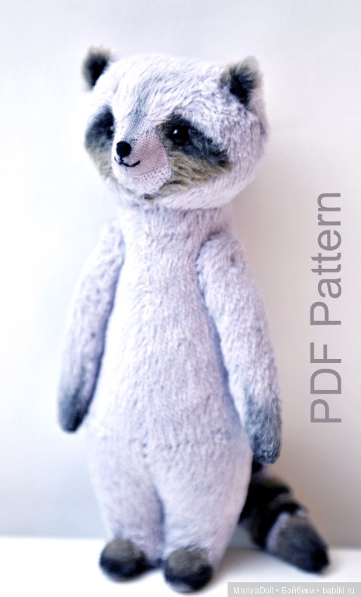 Выкройка ЕНОТ Друг Всех Медведей и Мишек Тедди Инструкции к Пошиву Зверька с полосатым хвостом (фото 7)