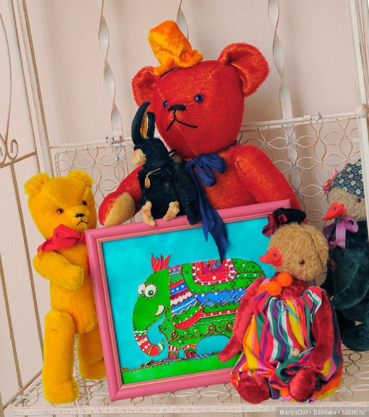 Выкройка Цирковой Мишка Тедди Шарнирный Антикварный Медведь Лампочки в Глазах (фото 7)