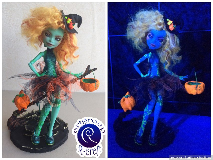 NEON WITCH OOAK Honey Swamp Monster High (фото 8)