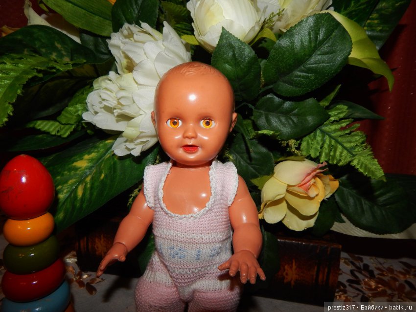 Редкий,старинный пупс с поворотными кистями и флиртующими глазами .50-е,60-е годы.Доставка (фото 6)