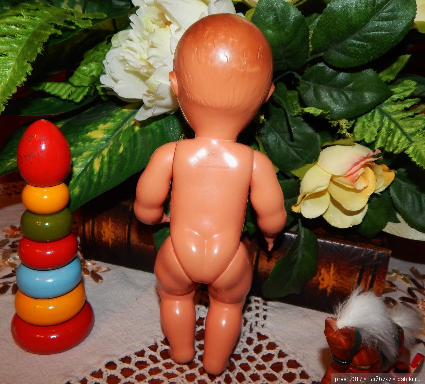 Редкий,старинный пупс с поворотными кистями и флиртующими глазами .50-е,60-е годы.Доставка (фото 10)