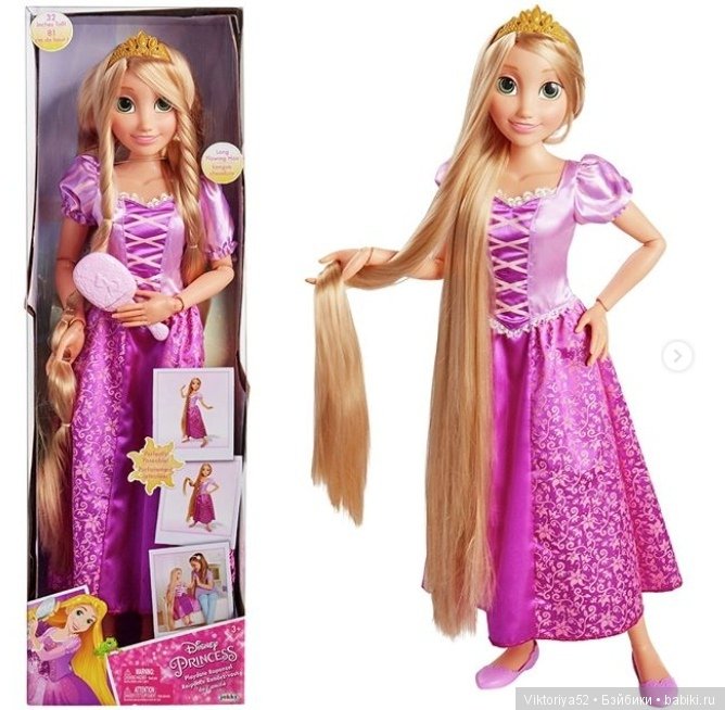 Рапунцель огромная 81 см, полностью шарнирная, новинка 2018 г. Дисней (фото 6)