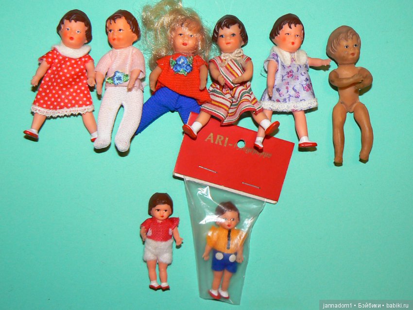 Резиновые куколки Ари Ari August Riedeler GmbH &Co. KG, ГДР со сгибающимися конечностями