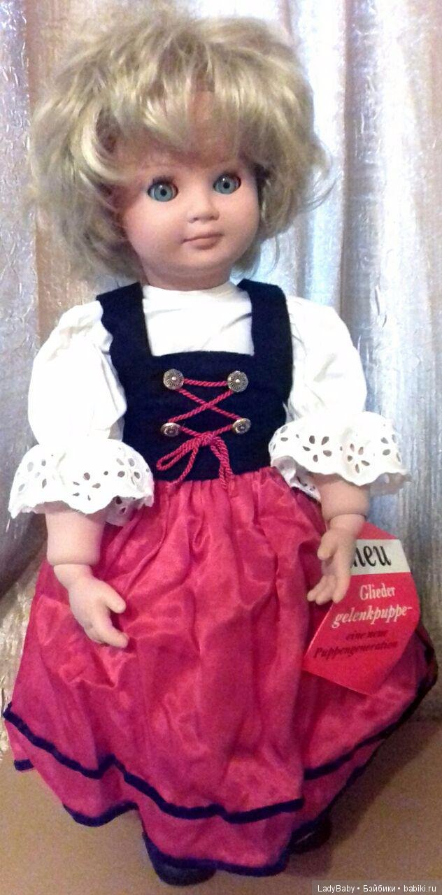 Раритетная шарнирная винтажная девочка Бигги из материала биггидур от WPM (фото 2)