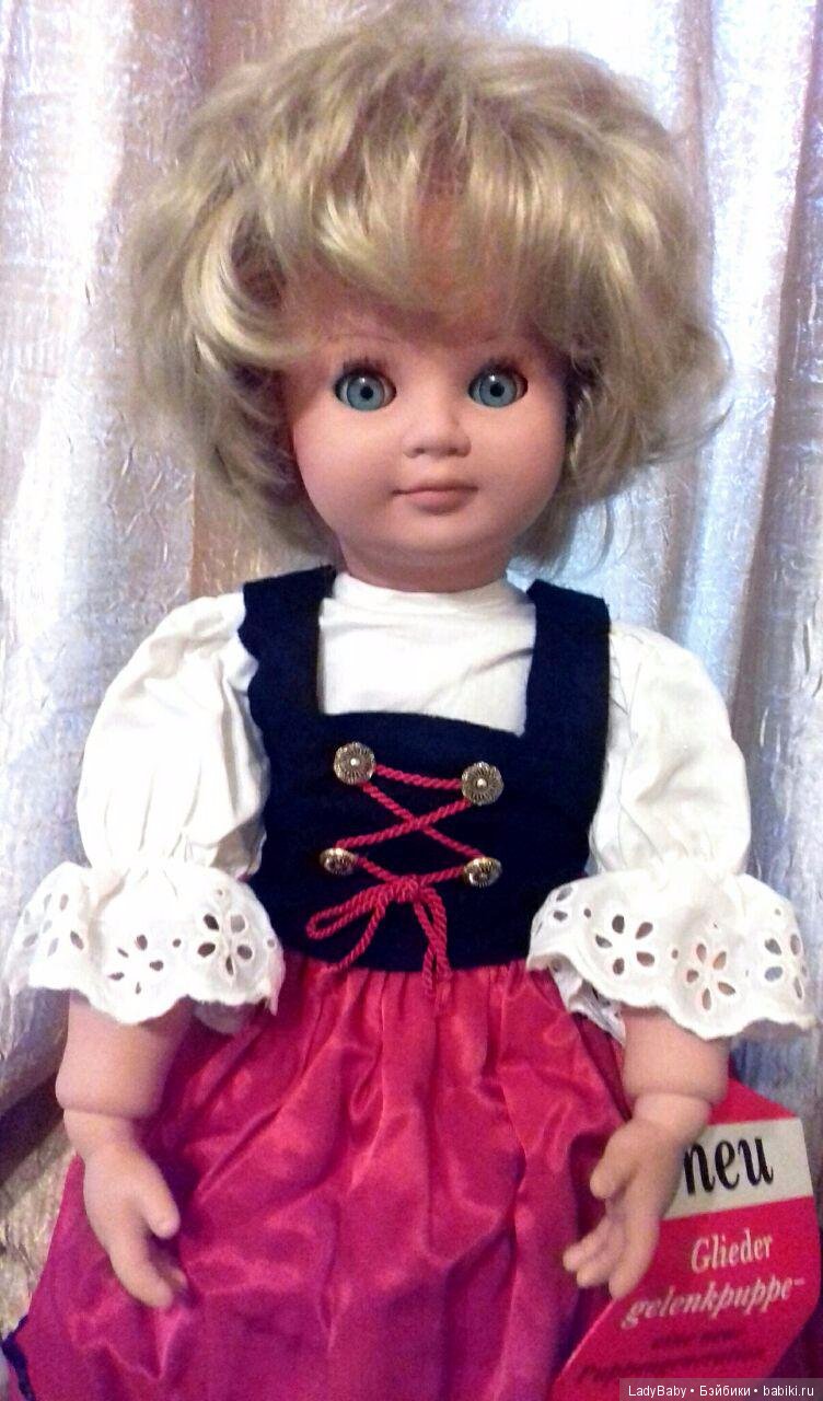 Раритетная шарнирная винтажная девочка Бигги из материала биггидур от WPM