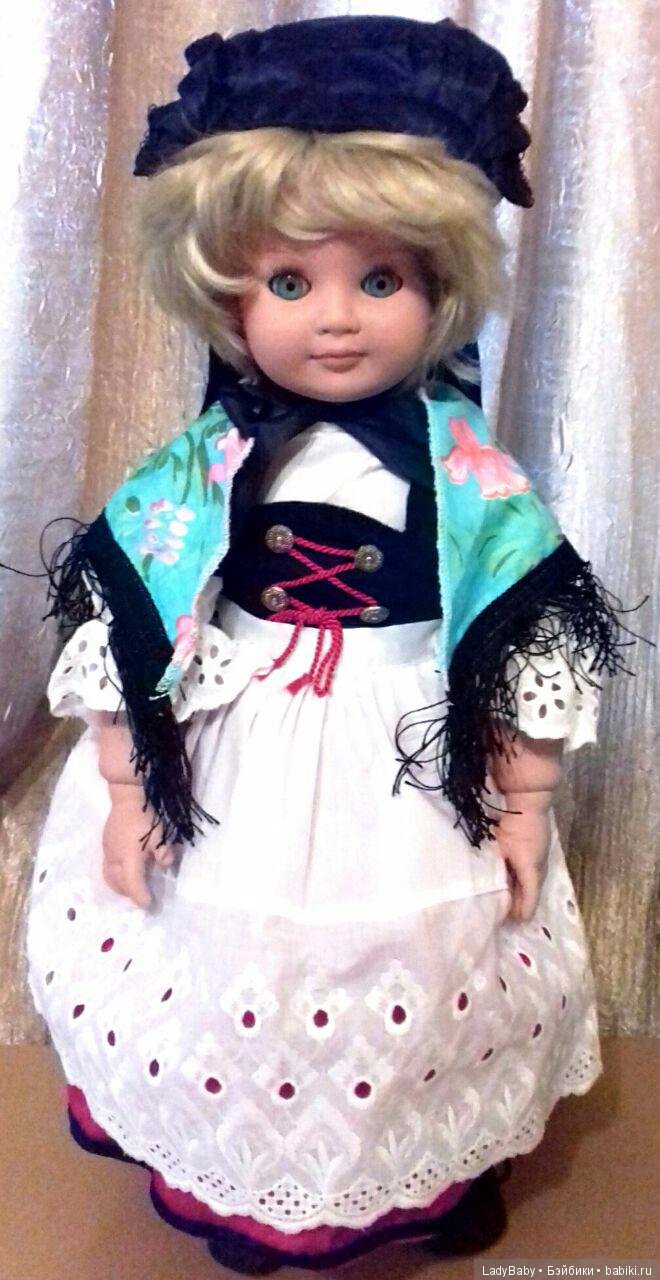 Раритетная шарнирная винтажная девочка Бигги из материала биггидур от WPM (фото 4)