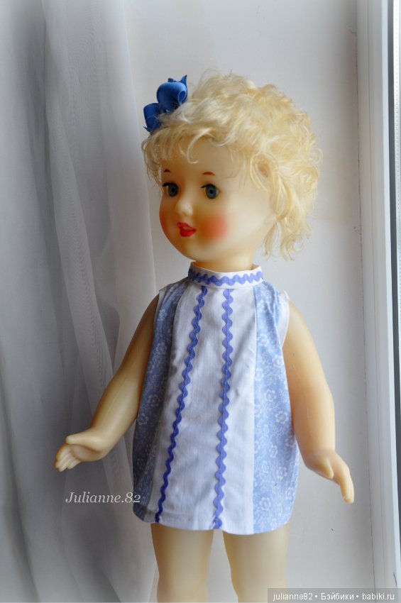 Редкая кукла СССР Людочка с зубками Саратовская ф-ка игрушек 70-е года ростик 63 см (фото 9)
