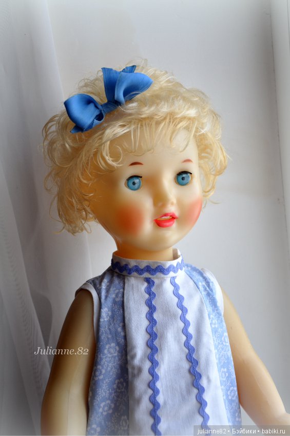 Редкая кукла СССР Людочка с зубками Саратовская ф-ка игрушек 70-е года ростик 63 см (фото 8)