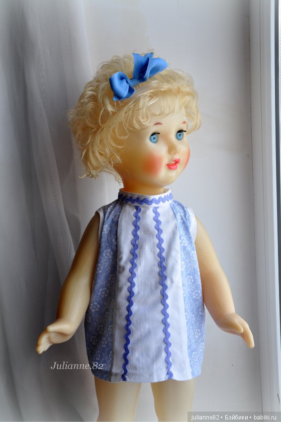 Редкая кукла СССР Людочка с зубками Саратовская ф-ка игрушек 70-е года ростик 63 см