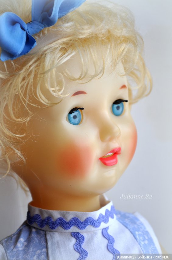 Редкая кукла СССР Людочка с зубками Саратовская ф-ка игрушек 70-е года ростик 63 см (фото 5)