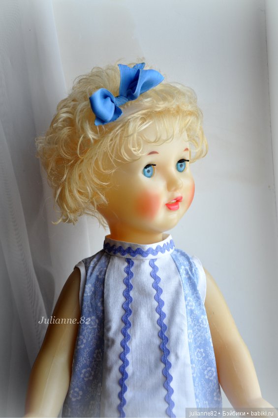 Редкая кукла СССР Людочка с зубками Саратовская ф-ка игрушек 70-е года ростик 63 см (фото 10)