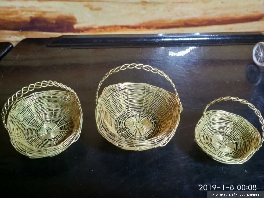 Комплект из трех металлических корзин (фото 4)