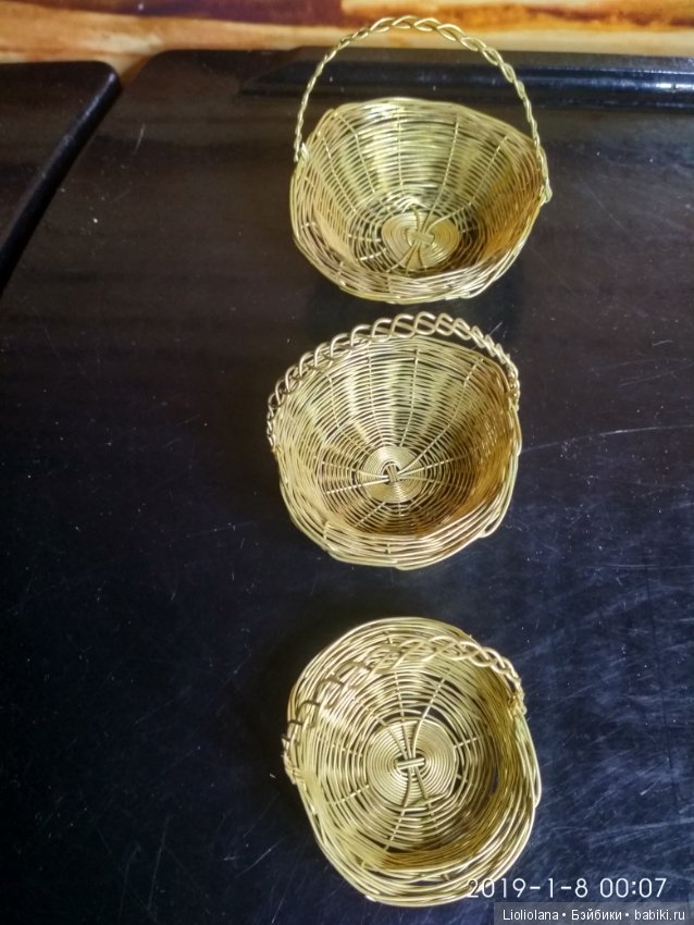 Комплект из трех металлических корзин (фото 5)