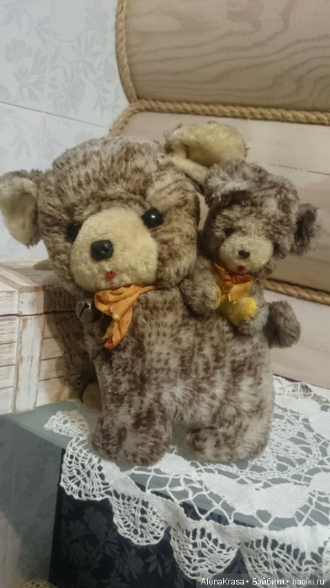 Собачка со щенком,ГДР — Винтажные куклы и игрушки детства