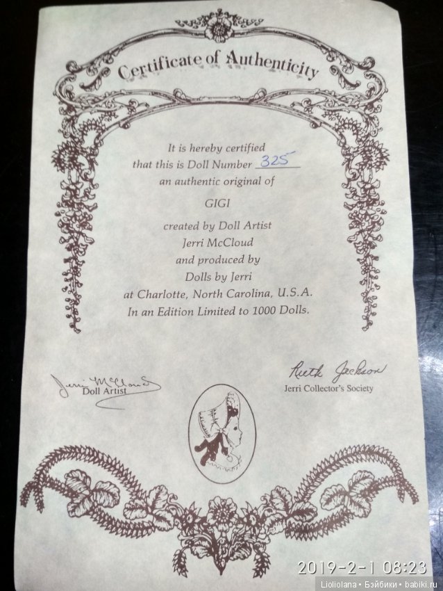 Полностью фарфоровая невеста Джиджи от Jerri McCloud. Рассрочка