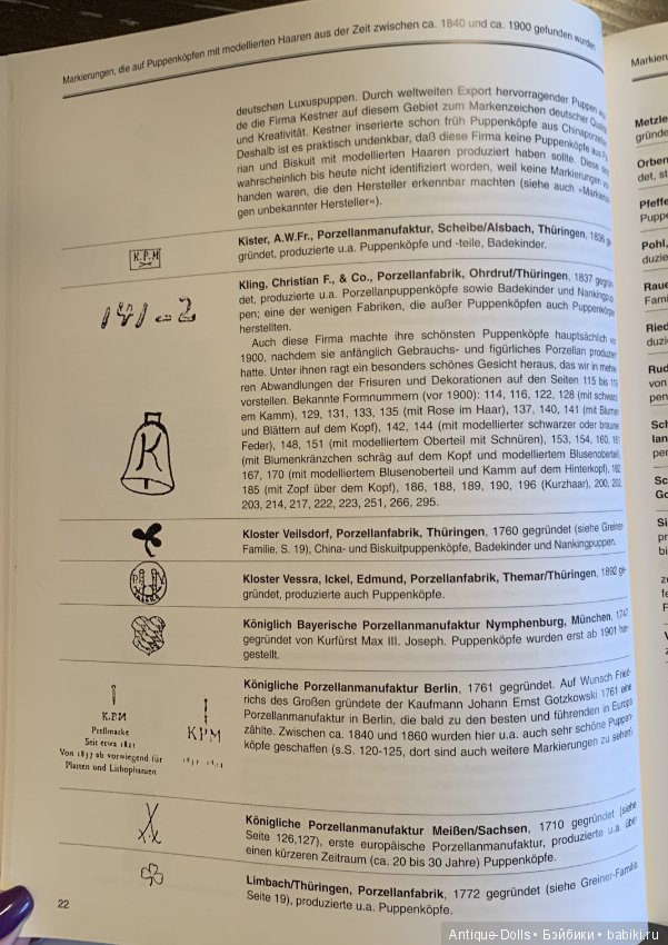 Книга об антикварных куклах Antike Puppen, Lydia Richter, 1993 (фото 6)