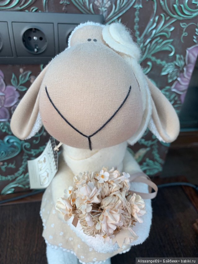 Авторская игрушка овечка,снижение цены,была 6000 (фото 5)