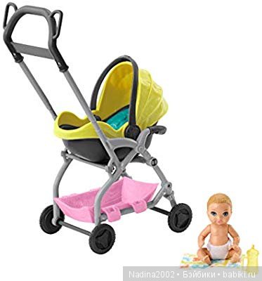 Коляска для пупса Барби(barbie) с малышом / Кукольная мебель / Шопик ...