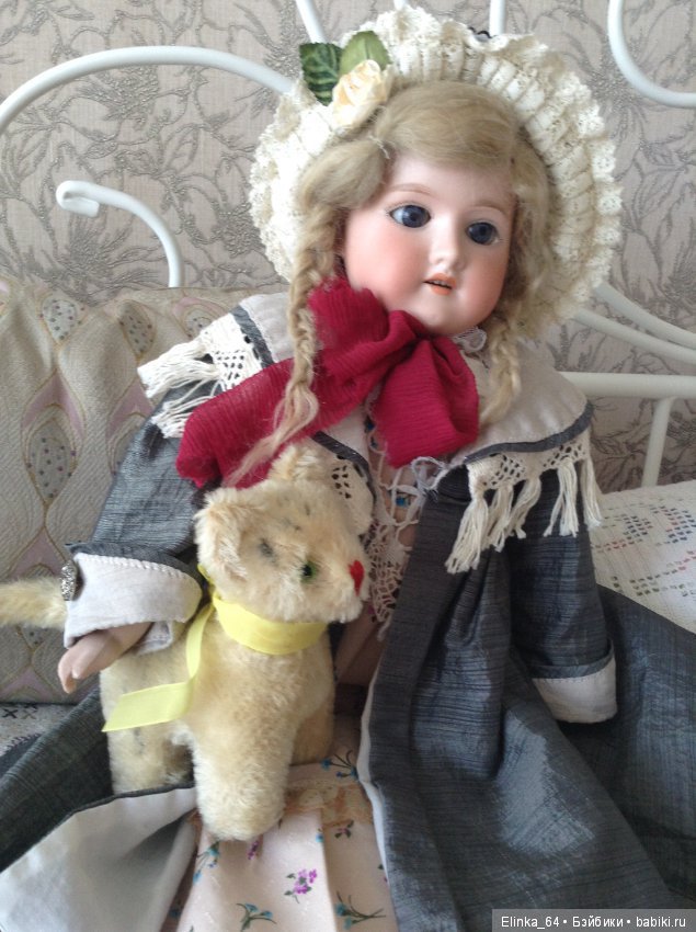 Старенький винтажный котенок для куклы (фото 7)