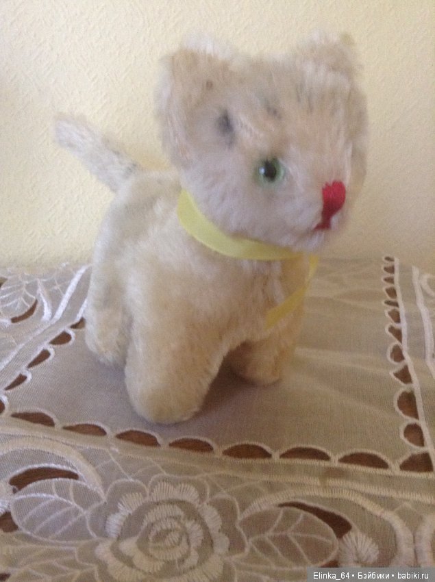 Старенький винтажный котенок для куклы (фото 5)