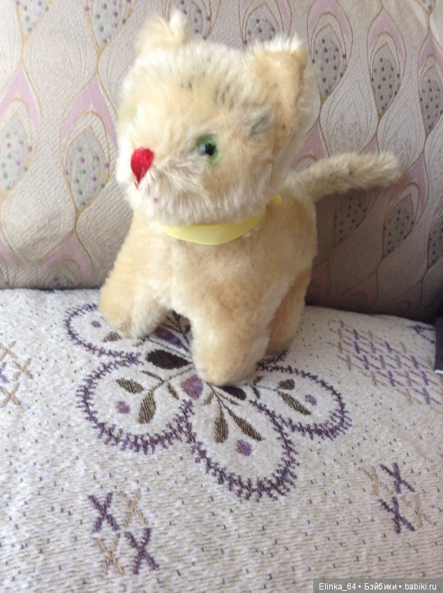 Старенький винтажный котенок для куклы (фото 3)
