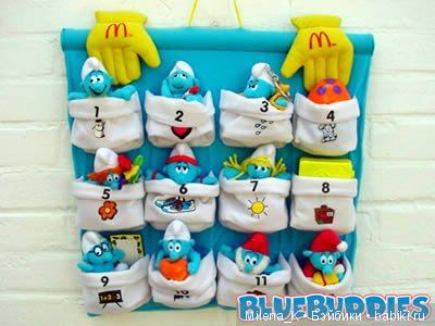 Смурф смурфик из Макдональдса 6шт с аксессуарами 2000 год