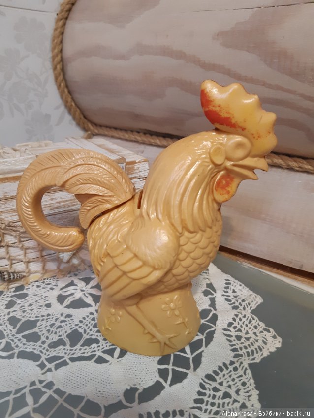 Целлулоидный петух ГДР — Винтажные куклы и игрушки детства