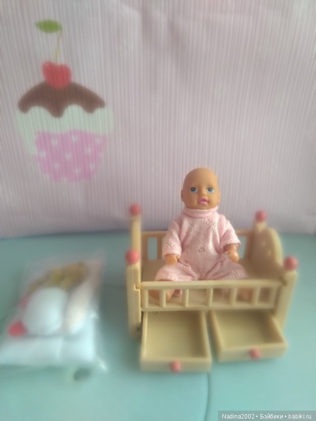 Кроватка сильвани фемили — Кукольная мебель (фото 8)