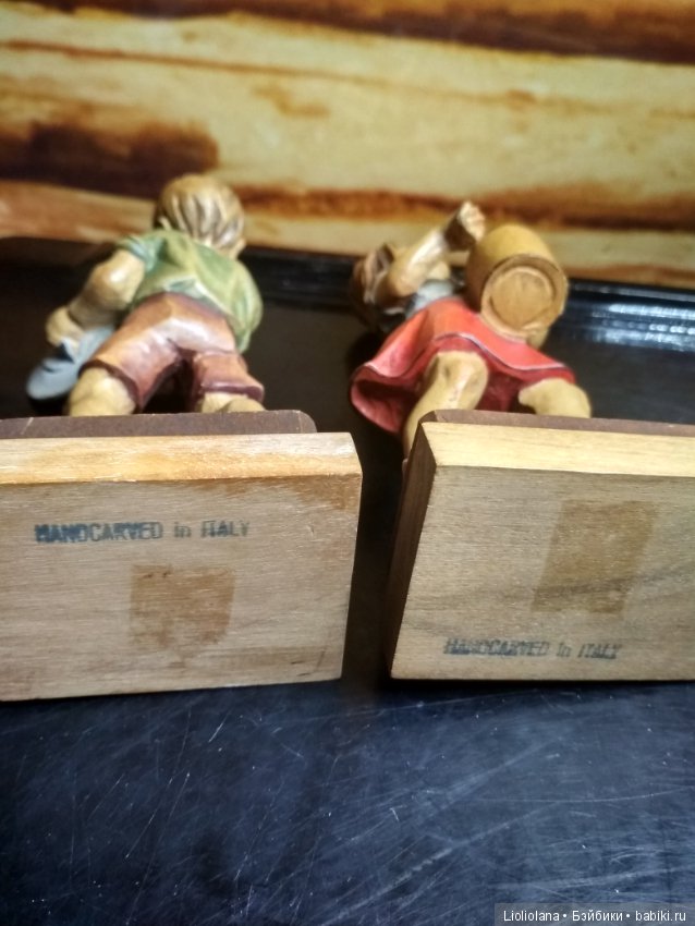 Пара деревянных статуэток Концерт. Anri (фото 4)