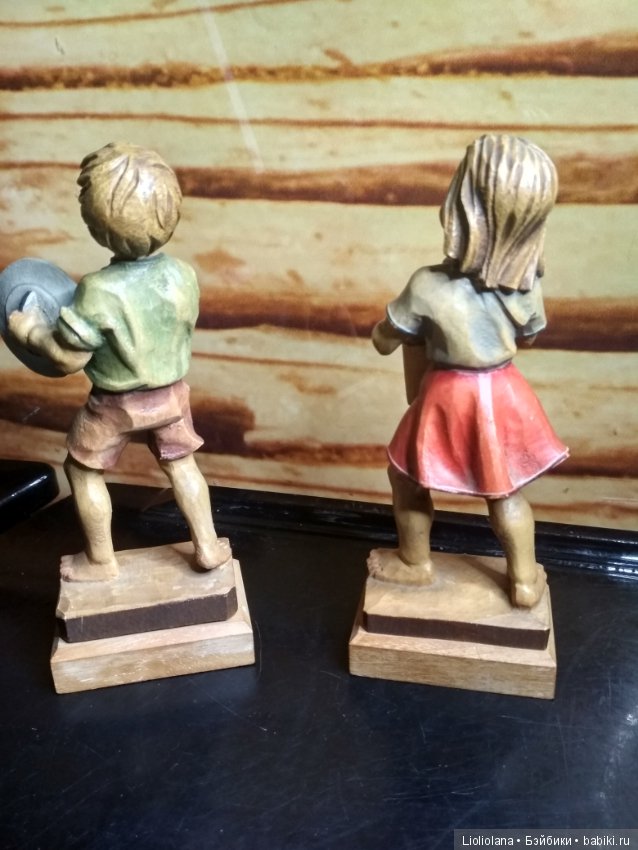 Пара деревянных статуэток Концерт. Anri (фото 3)