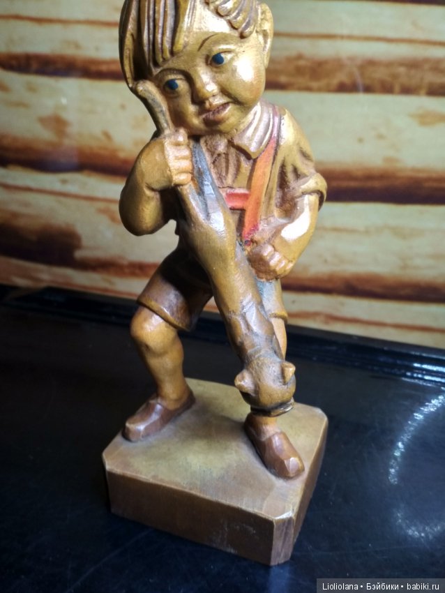 Пара деревянных статуэток Дети И Кошка. Toriart (фото 7)