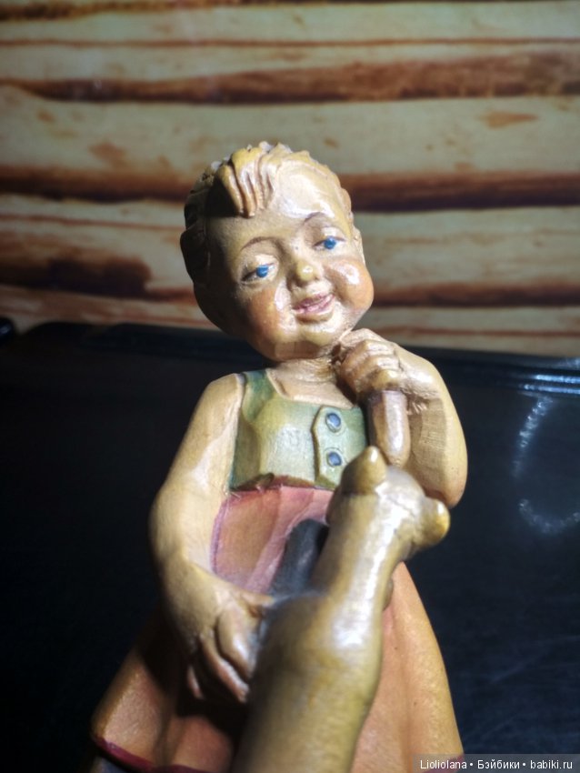 Пара деревянных статуэток Дети И Кошка. Toriart (фото 6)