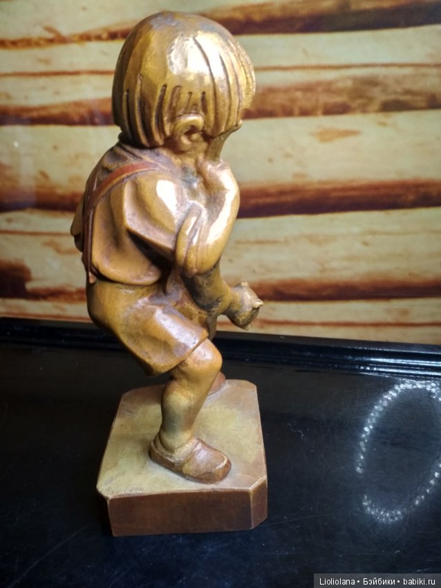 Пара деревянных статуэток Дети И Кошка. Toriart (фото 10)