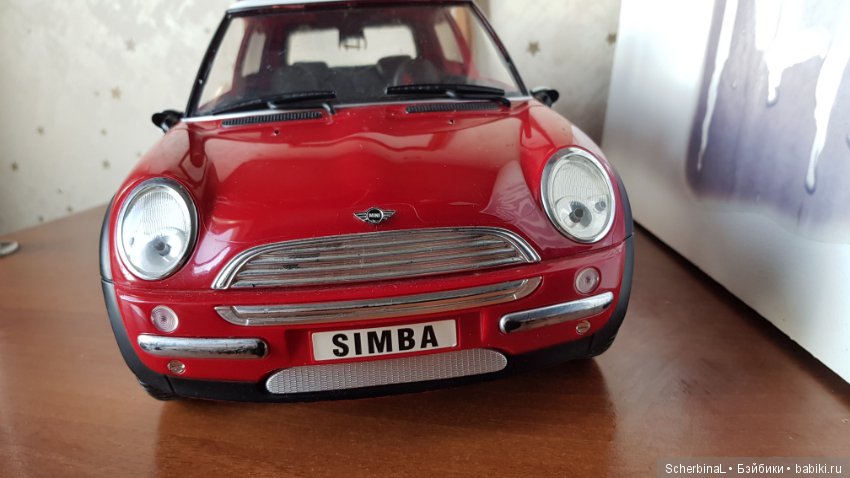 Реалистичная машина для кукол формата 1:6. Mini Cooper