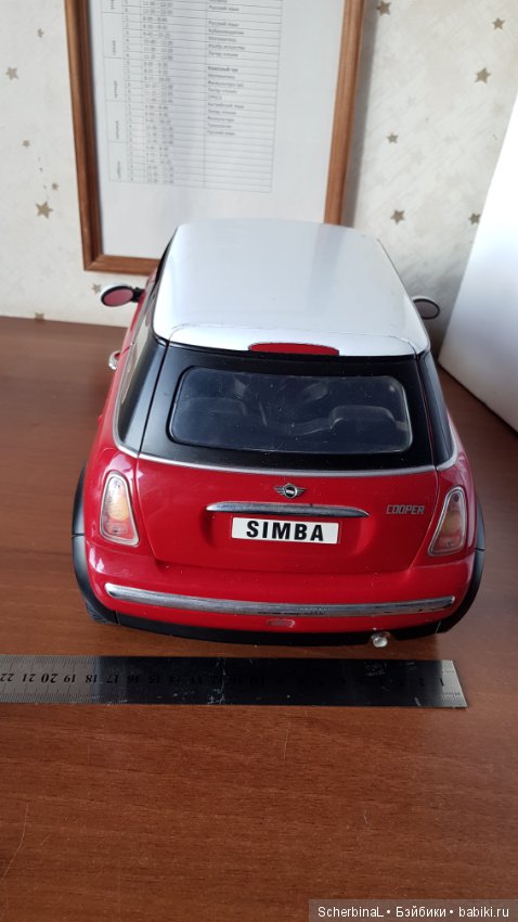 Реалистичная машина для кукол формата 1:6. Mini Cooper (фото 10)