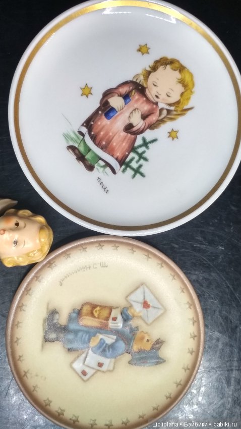 Пара декоративных фарфоровых тарелочек от Goebel (фото 5)