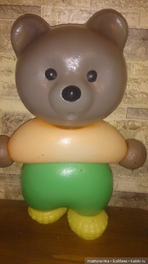 Любителям медведиков - винтажный пластмассовый Миша (фото 2)