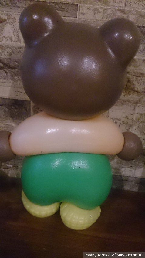 Любителям медведиков - винтажный пластмассовый Миша (фото 6)