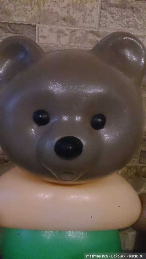Любителям медведиков - винтажный пластмассовый Миша (фото 4)