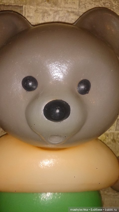 Любителям медведиков - винтажный пластмассовый Миша (фото 3)