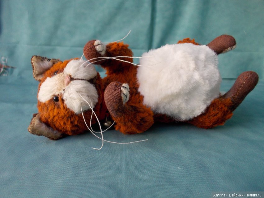 Авторский teddy, тедди-котик, приносящий удачу (фото 8)
