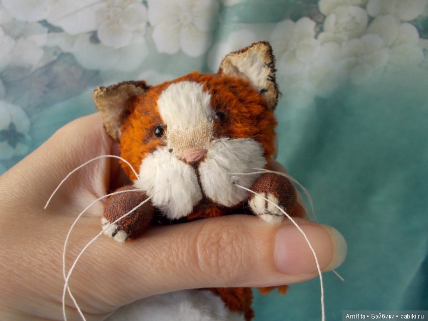 Авторский teddy, тедди-котик, приносящий удачу (фото 4)