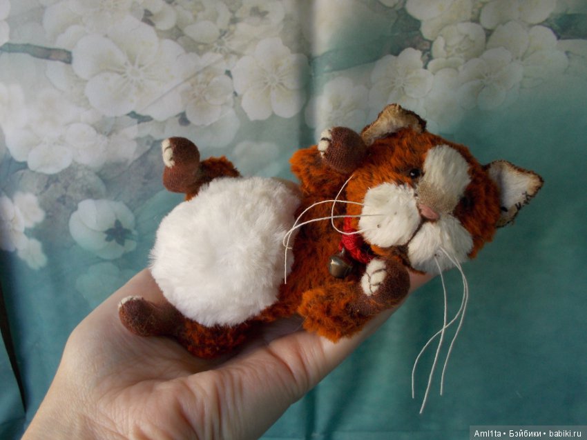 Авторский teddy, тедди-котик, приносящий удачу (фото 9)